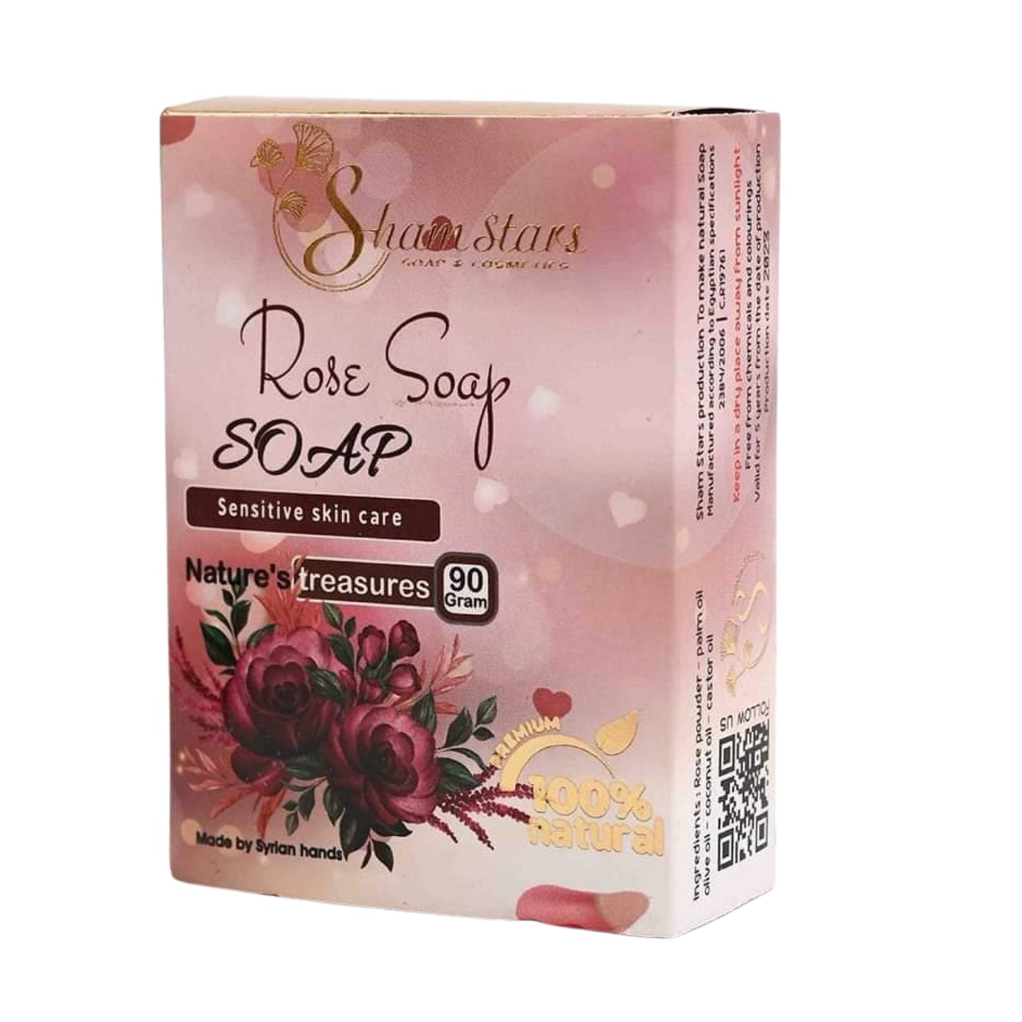 100% Natural Rose Soap - Gentle Care for Sensitive Skin