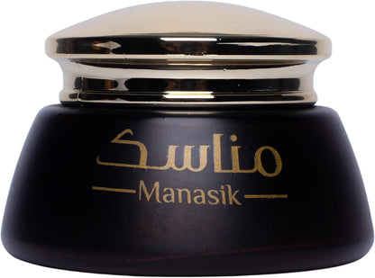 Campus for incense Oud Manasek Luxury Bakhoor - Mabthoth Powder in Premium Glass Box 250g - Authentic Arabian Perfume that lasts more than 12 hours