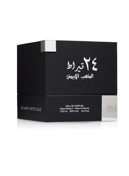 عطر لطافة ذهب أبيض عيار 24 للرجال والنساء - أو دو برفيوم، 100 مل